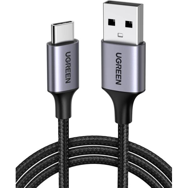 UGREEN USB Type C ケーブル USB A to USB C ケーブル ナイロン編み 3A急速充電 Quick Charge 3.0/2.0対応 (1m)