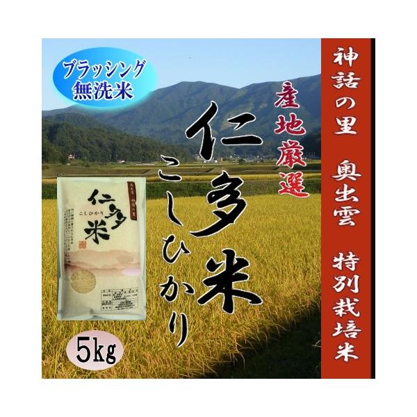 コシヒカリ 令和6年産 無洗米 お米5kg 島根県仁多米こしひかり コシヒカリ 令和6年産 無洗米 お米5kg 島根県仁多米こしひかり