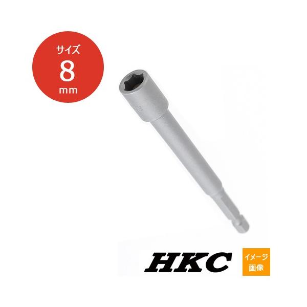 在庫あり メール便可 HKC マグネット付き ナットセッター mm x 全長 100 mm (M5ミリ用) :HKC-8-100:原工具  ヤフーショップ 通販 