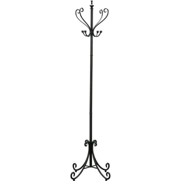 コートハンガー ポールハンガー コート掛け ブラック 人気急上昇 ポールスタンド スリム 玄関 アイアン コートラック ハンガーラック 帽子掛け おしゃれ アンティーク
