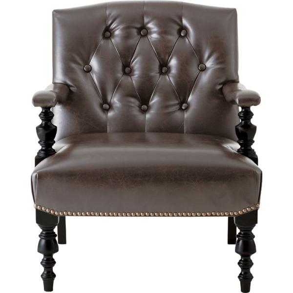 ソファ ソファー 完成品 1人掛け アンティーク アンティークソファ おしゃれ 幅67cm 一人掛け 永遠の定番モデル ブラウン 1人用 Iw 1p 合皮 1人掛けソファ 一人掛けソファ