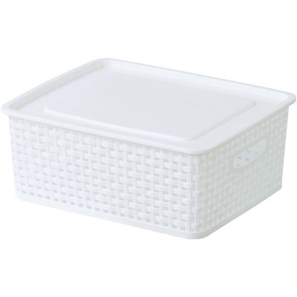 フタ付きバスケットボックス アミー S ホワイト 幅36 奥行30 高さ13 5cm 収納家具 プラスチック収納ケース 収納ボックス ふた付タイプ Y Az Lfs 691wh 原田の家具 通販 Yahoo ショッピング