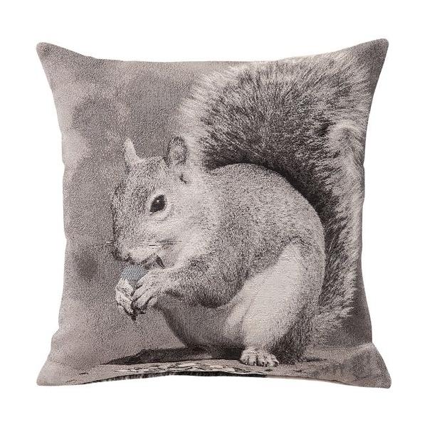クッション ソファークッション 完成品 スクエア ファブリック 布 リス 直輸入品激安 動物 アニマル 約幅45 おしゃれ インテリア雑貨 雑貨 奥行45 かわいい 可愛い シンプル