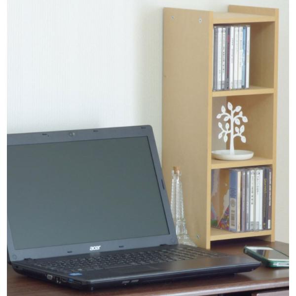 日本製 Cd収納向け薄型ミニラック S 3 卓上ラック ラック デスクラック 卓上 驚きの値段 デスク上 小物収納 Cd収納 小物置き Cdラック 奥行15 収納 デスク整理 幅16 8 棚