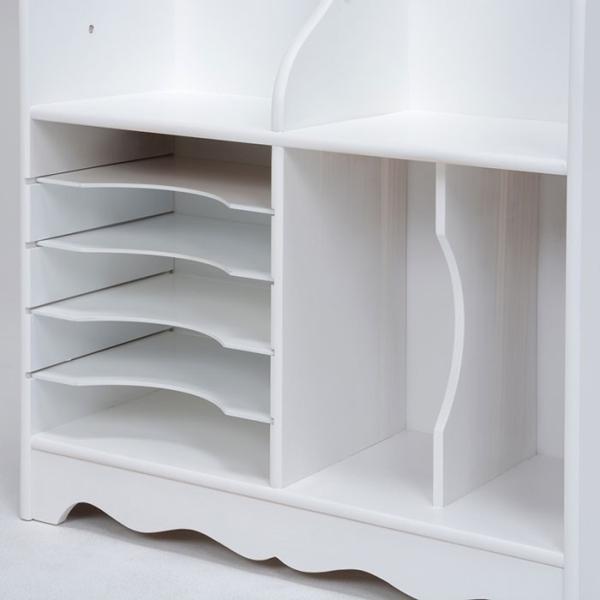 ランドセルラック ランドセル収納 可愛い かわいい リボンレリーフ 幅68cm 高さ94cm 教科書ラック ラック ランキングtop10 本棚 収納 ホワイト 棚 シェルフ 子供部屋 収納棚