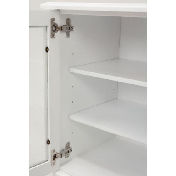 キャビネット サイドボード 戸棚 本棚 食器棚 猫脚 幅63cm ホワイト 姫家具 受賞店 リボン ガラスキャビネット 姫系家具 かわいい 姫系 おしゃれ