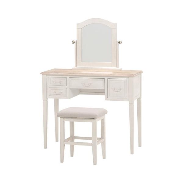 ドレッサー スツールセット 鏡台 スツール付き スツール ブロカント シャビーシック ホワイト おしゃれ かわいい Pindo Com Py