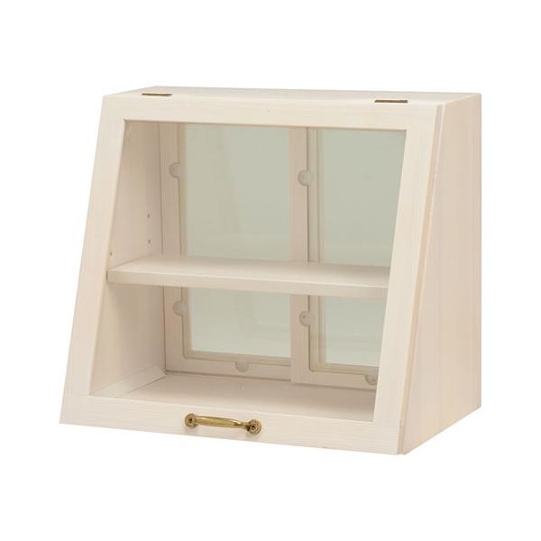 キッチンラック カウンター上ラック 両面 ガラス戸 卓上 ケース おしゃれ 捧呈 食器棚 調味料ラック ウォッシュホワイト 調味料入れ キッチン収納 幅40cm 高さ35cm