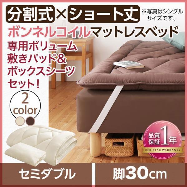 セミダブル ショート丈 脚付きマットレス ベッドの人気商品・通販 