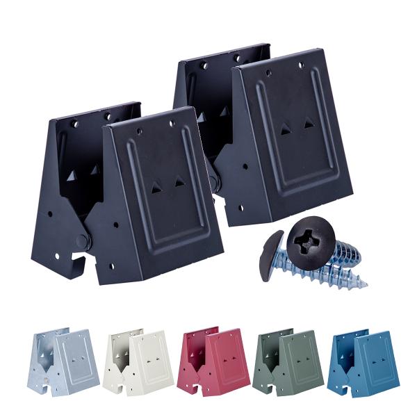 2×4材でウッドスタンドができる金具●2×4材で手軽に、簡単に作れる●作業台からDIYまでさまざまな用途に使える●豊富なカラーラインナップ