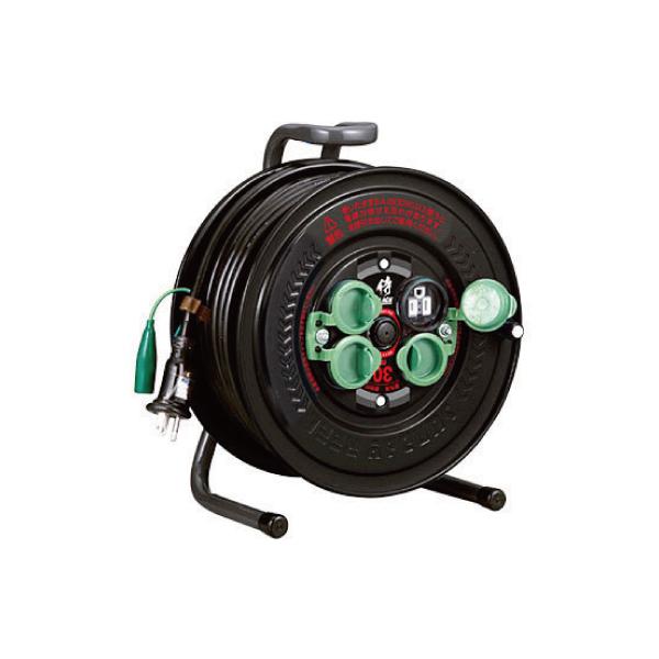 侍ブラック 屋外用コードリール 電工ドラム SG-30KB2 : ハードウェア