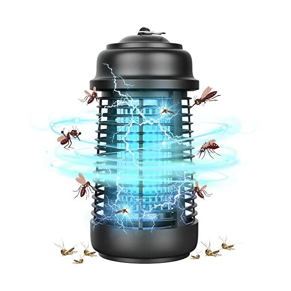AUGYMER 電撃殺虫器 コバエ取り 20W IPX4防水 殺虫ライト 蚊・ハエ対策 屋内・屋外対応 吊り下げ・据え置き