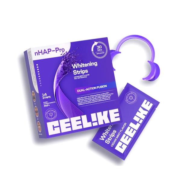 CEELIKE nHAP-PRO 歯用シート 14枚入り｜オーラルケア ホームケア用 口元ケアテープ｜nHAP-PRO配合 やさしい使用感 シダー＆ミント風味 使いやすい歯