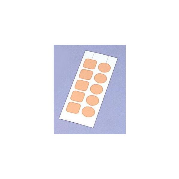 ☆　皮内鍼、円皮鍼用のビニール製テープです。☆　ＰＭバンの交換用シールとして利用可能です。☆　１シート（丸、四角各５枚）×１０シート入り