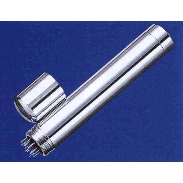 ☆　刺激は強め。☆　タタキ鍼、瀉鍼として用いる。☆　全長７５mm、長さ８０mm、Ф１２mm、１６本鍼※　ネコポスでの発送となります（ポスト投函）。　　日時指定、代金引換（コレクト）、営業所止めはできません。　　簡易包装（封筒）となり、発送後...