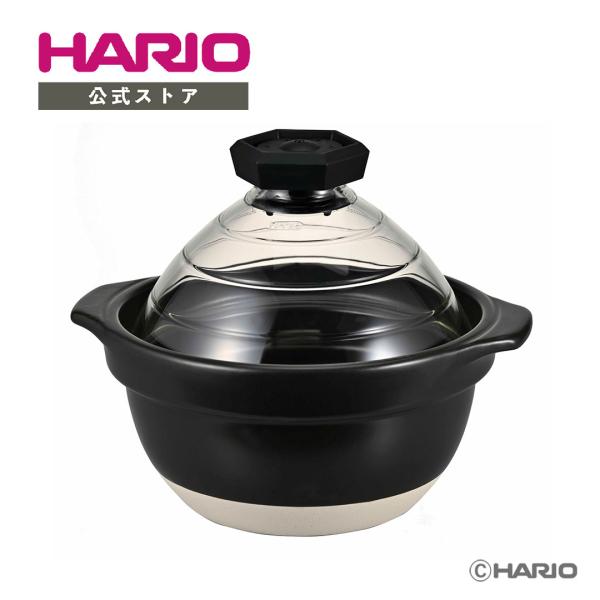 HARIO（ハリオ） 公式 土鍋 炊飯 フタがガラスのご飯釜2〜3合 GNR-200