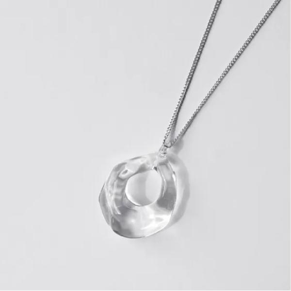 ネックレス アイスドロップ HARIO Lampwork Factory 日本製 ハンドメイド クリア 雫型 おしゃれ プレゼント ギフト ハリオランプワークファクトリー LWF 公式