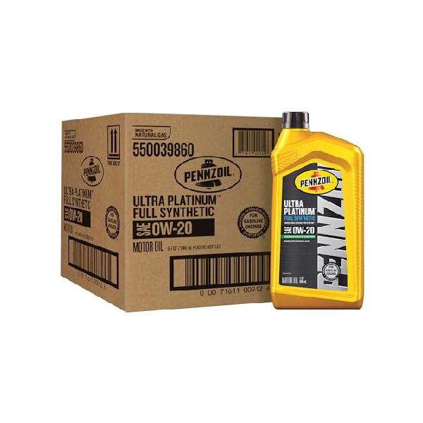 Pennzoil ウルトラプラチナ フルシンセティック 0W-20 モーターオイル