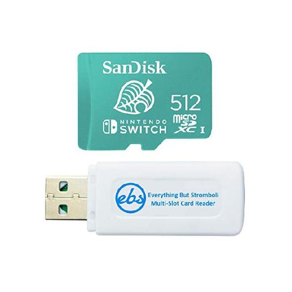 SanDisk Nintendo Switch 512GB MicroSDXC Card Works with Nintendo Switch OLED Model (SDSQXAO-512G-GNCZN) U3, Class 10, 4K UHD, UHS-I Bundle wi_並行輸入