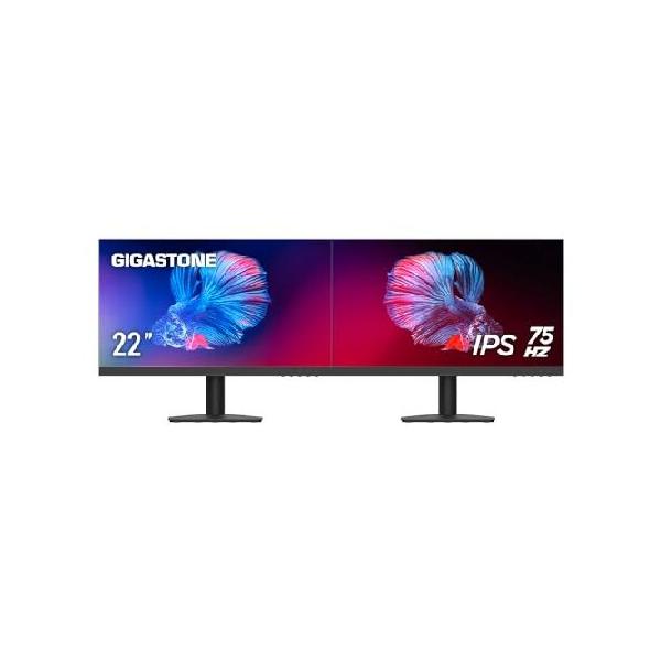 GIGASTONE公式3年 】22インチ モニター 2台セット フルHD IPSパネル 非