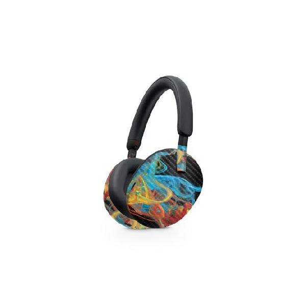 MightySkins Carbon Fiber Skin Compatible with Sony WH-1000XM5 Headphones - Primary Smoke | Protective, Durable Textured Carbon Fiber Finish |_並行輸入