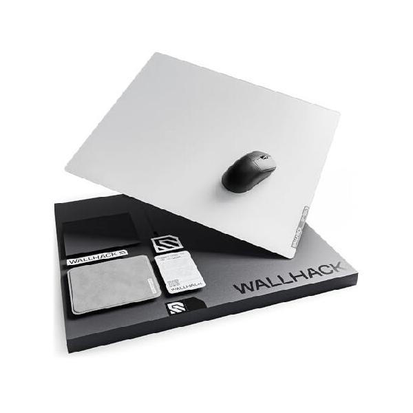 WALLHACK sp004ガラスマウスパッド ホワイト 大型サイズ SP-004 White Glass Gaming Mousepad | Wallhack