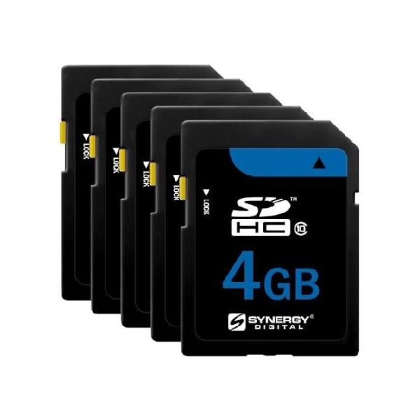 Synergy Digital 4GB Secure Digital SDHC Memory Cards, Compatible with Canon Powershot SD870 is Digital Camera - Class 10, 20MB/s, 300 Series _並行輸入