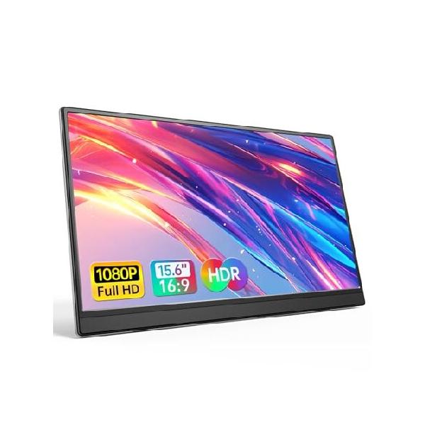 ポータブルモニター 15.6インチ 1080P USB-C HDMI 超薄型トラベル