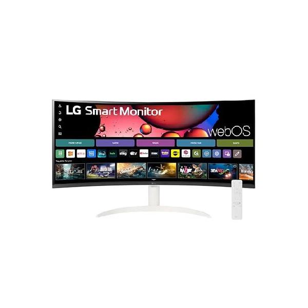 LG 34SR60QC-W 34インチ QHD (3440x1440) カーブスマートモニター