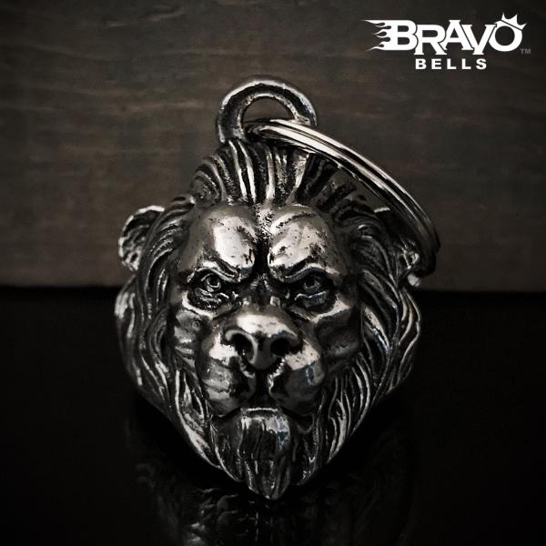 ライオン装飾の金属製ベル harley_bb-127-lion-head