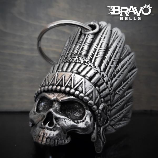 米国製 Bravo Bells インディアン スカル 3D ベル [Indian Skull] Made