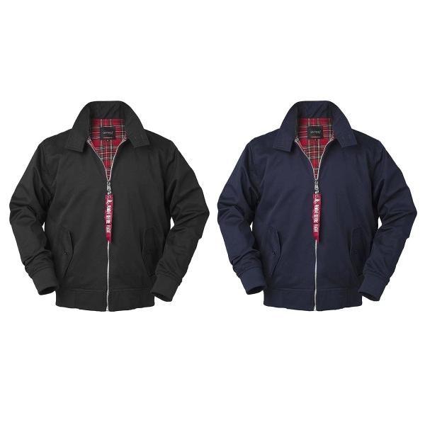 美品 ロンドントラディション ハリントンジャケット ネイビー チェック L 中古・古着通販】LONDON Tradition (ロンドントラディション