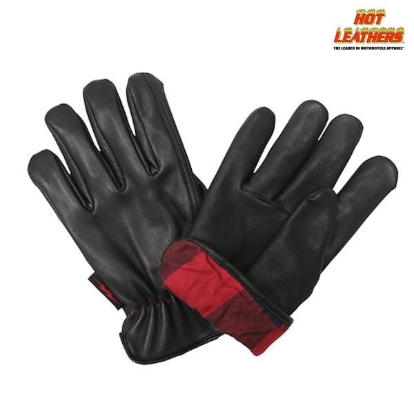 Hot Leathers v O[u tln Deerskin Red/Black Flannel Lined bh  čYv {v U[ ttBK[  zbgU[ oCN