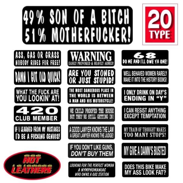 čA! HOTLEATHERSyIzS20 XebJ[ oCJ[ wbgp V[ Sticker mN bg{fB̃JX^! oCN V[ fJ[