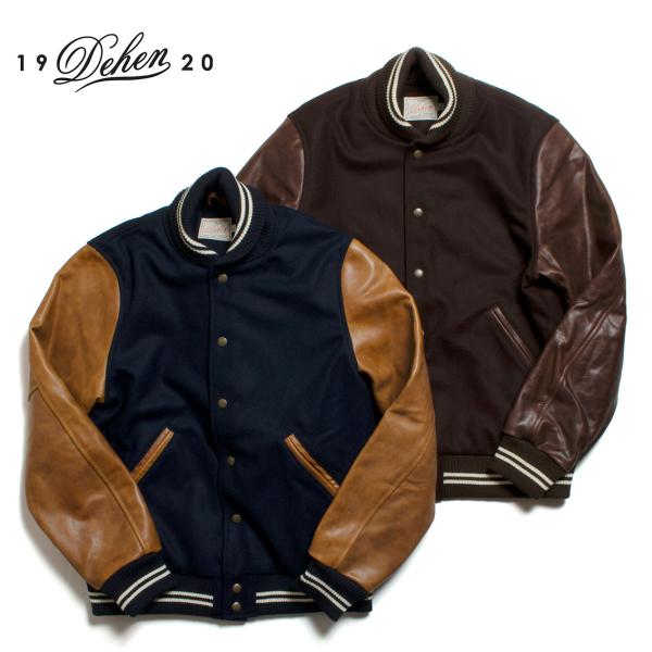 Dehen　ディーエン　メルトンレザー　ライダースジャケット　usa製 セール20%OFF】 DEHEN ディーエン Varsity Jacket スタジャン