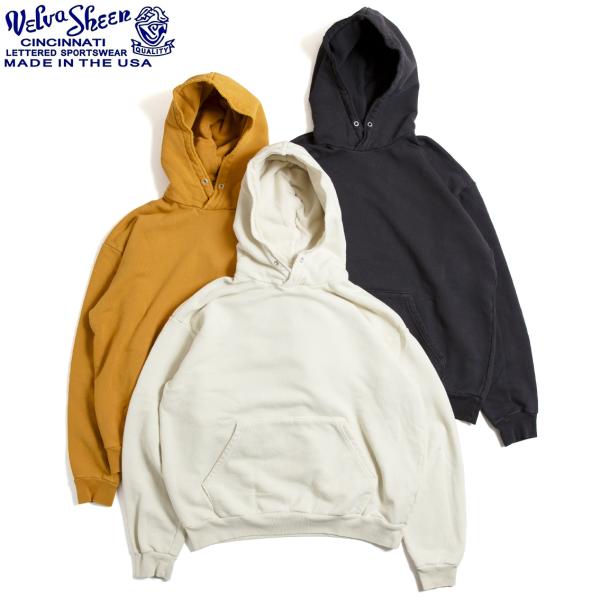 【セール20%OFF】 Velva Sheen ベルバシーン 8oz FRENCH TERRY NEW HOODIE フレンチテリー パーカー 162211 アメリカ製