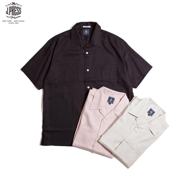 J.PRESS ORIGINALS ジェイプレス BAGGY FIT OPEN HALF SLEEVE バギーフィット レーヨン オープンカラーシャツ 半袖