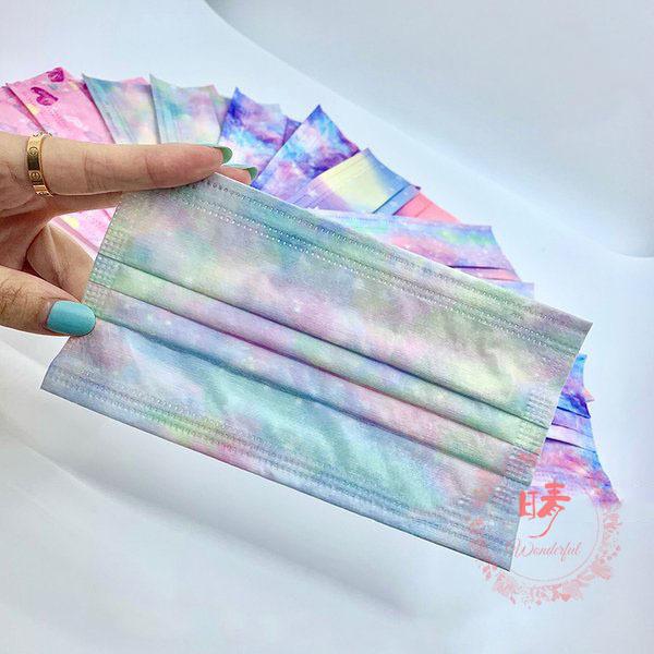 マスク 50枚 使い捨てマスク レインボー グラデーション 星空 ハート柄 可愛い 通勤 おしゃれ ピンクマスク プレゼント 通学 通勤 3層構造 不織布マスク Mask 晴 通販 Yahoo ショッピング