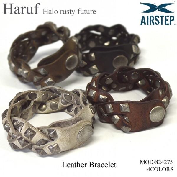 レザーブレスレット メンズ レディース 本革 革 ブレスレット ラップブレスレット スタッズブレス イタリア製 ブランド おしゃれ シンプル 2連 かっこいい 4275 Haruf Leather 通販 Yahoo ショッピング