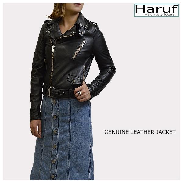 Haruf ダブル ライダースジャケット レザージャケット レディース 革ジャン 本革 ラムレザー ダブルライダース 革ジャケット 皮ジャン バイク Buyee Buyee Japanese Proxy Service Buy From Japan Bot Online