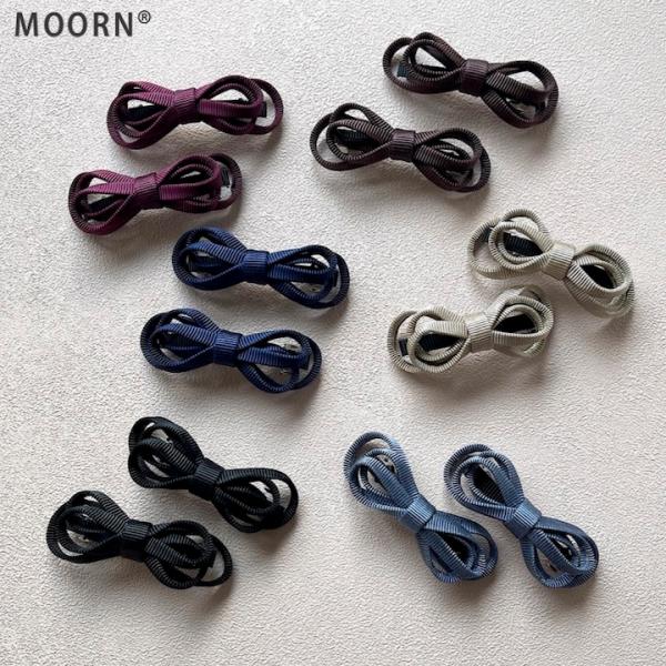 バレッタ 小さめ リボン 2個セット ミニバレッタ セット 髪留め ミニ 小さい ヘアクリップ シンプル
