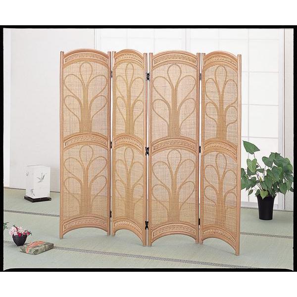 今枝商店 ラタン 籐 スクリーン パーティション 4連 B554