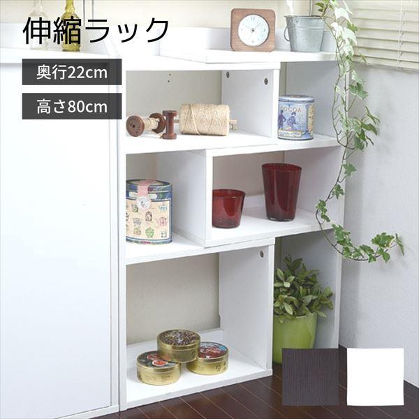 カウンター下収納 薄型 伸縮ラック スライドラック 幅40 〜 72 奥行22