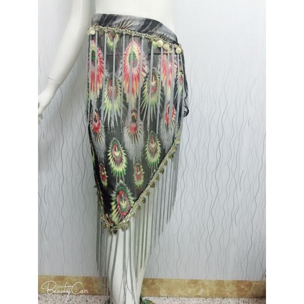 ベリーダンス衣装 ピーコック柄 孔雀 ベリーダンス衣装 ピーコック柄 孔雀