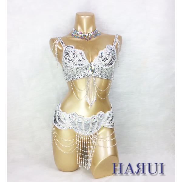 ベリーダンス シルバー　ブラベルト ベリーダンス衣装 Amr ブラベルト シルバーカラー(L-XL) CT0366