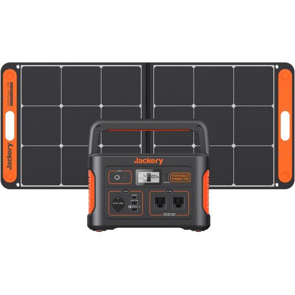 Jackery ポータブル電源 708 SolarSaga 100 ソーラーパネル セット