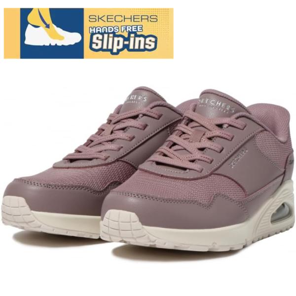 スケッチャーズ ウノ-バンクシア スリップインズ 177117W MVE レディース ウォーキングシューズ スニーカー モーブ