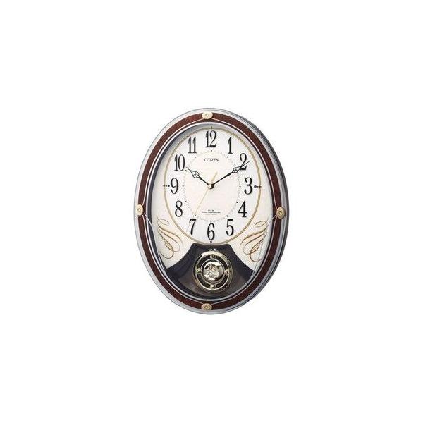 CITIZEN　シチズン メロディアミューズ電波掛時計 パルミューズマリール 茶色プラスチック枠 4MN508-006RCP1209mara