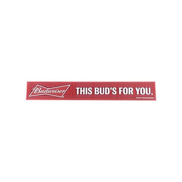 Budweiser"This Bud's For You" Professional Bar Mat Spill Mat Rail Drip Mat