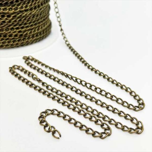 キヘイ チェーン アンティーク 1m 切り売り ka25 喜平チェーン キヘイチェーン 金古美 アクセサリー パーツ ハンドメイド 鎖 手芸 金具 メタル